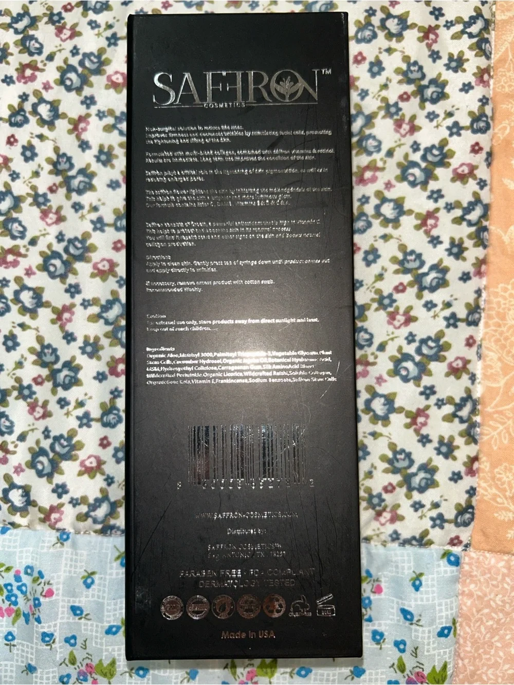 Saffron Cosmetics Skin Tightening Wrinkle Cream — Black